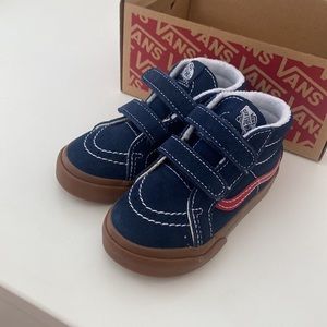 Sk8-Mid Reissu NWT navy blue dark blue high top vans toddler size 7